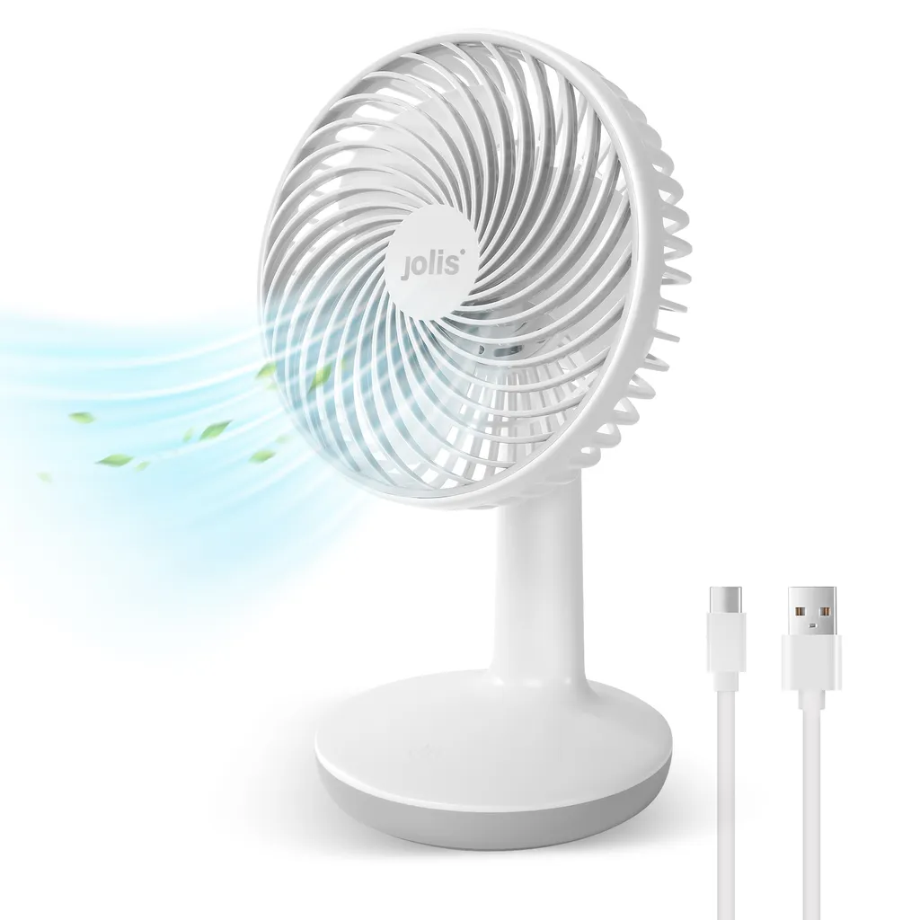 Akku Tischventilator Kompakt Mit Drei Gebläsestufen Und USB Ladeanschluss 3 Akku Tischventilator Kompakt Mit Drei Gebläsestufen Und USB Ladeanschluss