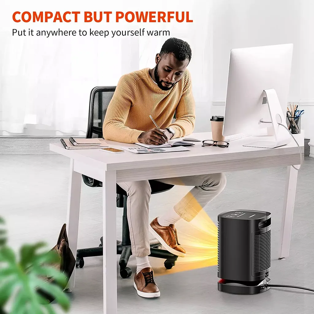 Technoheat Keramikheizlüfter Keramikheizlüfter Praktisch Tragbar 70°Oszillation, Leicht Tragbar Mit Touchpad 8 Technoheat Keramikheizlüfter Keramikheizlüfter Praktisch Tragbar 70°Oszillation, Leicht Tragbar Mit Touchpad – Bild 6