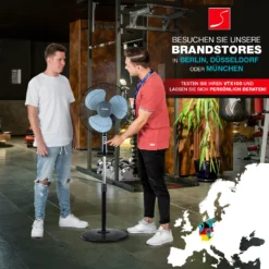 RelaxxNow Super Leiser Standventilator Mit 45W Motoren Leistung, Oszillierender Ventilator Mit 3 Geschwindigkeitsstufen Und Höhenverstellbarkeit Bis 131cm, 41 DB Schlafmodus & 41cm Durchmesser, VTX100 -De'Longhi || Rowenta Verkaufsgeschäft 0bed8f3b952250d5b45d439b0681d079