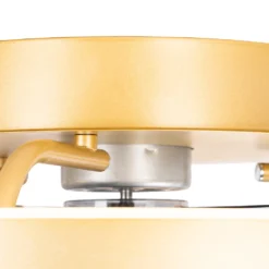 QAZQA - Modern Deckenventilator Mit Beleuchtung Messing Inkl. LED Mit Fernbedienung - Maddy Dimmer I Dimmbar I Wohnzimmer I Schlafzimmer - Stahl Rund - I (nicht Austauschbare) LED -De'Longhi || Rowenta Verkaufsgeschäft 107650c28dbb3381d258ebe8fc78563c