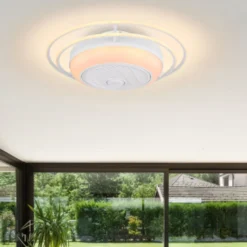 Globo Lighting ROMARIO Ventilator Metall Weiá, 1xLED, 03616 -De'Longhi || Rowenta Verkaufsgeschäft 10d5417ca8c608b37f2f09ab69be41d1