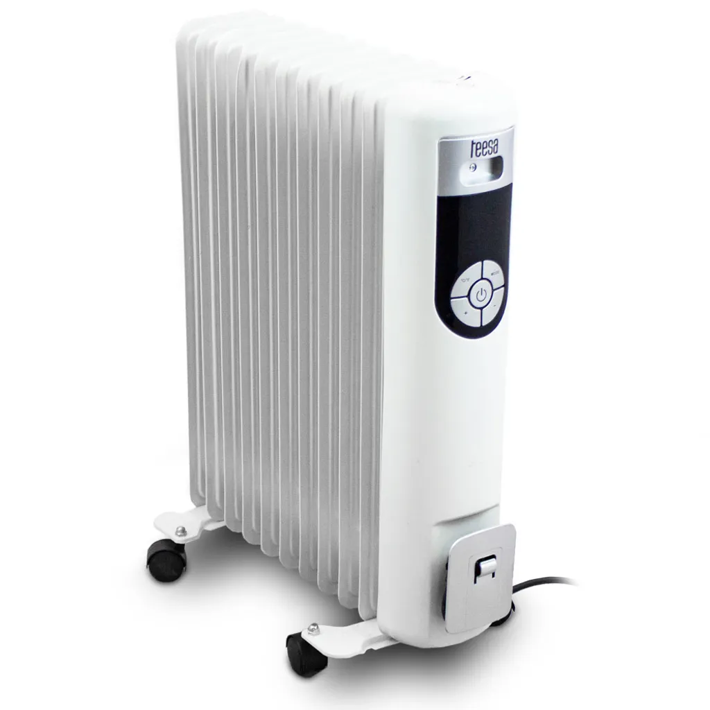 Teesa Elektrischer Ölradiator TSA8037-2, 2500W 11 Rippen, Weiß 3 Teesa Elektrischer Ölradiator TSA8037-2, 2500W 11 Rippen, Weiß