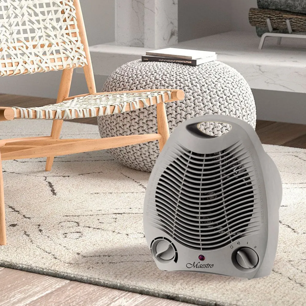 Heizlüfter Elektroheizkörper 2000W Drei Betriebsmodi Heißes Und Kaltes Gebläse Ventilator Tragegriff Grau 4 Heizlüfter Elektroheizkörper 2000W Drei Betriebsmodi Heißes Und Kaltes Gebläse Ventilator Tragegriff Grau – Bild 2