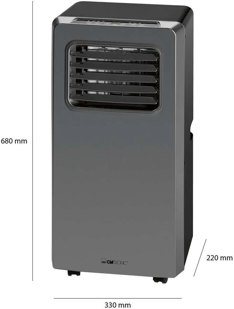 Clatronic Klimagerät CL 3672 Mit LED-Display - Farbe: Anthrazit/Silber - Funktionen: Kühlen, Entfeuchten, Gebläse - 880 W - Inkl. 1,5 M Abluftschlauch + Fensterabluft-Kit + Infrarot-Fernbedienung; 263 808 13 Clatronic Klimagerät CL 3672 Mit LED-Display - Farbe: Anthrazit/Silber - Funktionen: Kühlen, Entfeuchten, Gebläse - 880 W - Inkl. 1,5 M Abluftschlauch + Fensterabluft-Kit + Infrarot-Fernbedienung; 263 808 – Bild 11