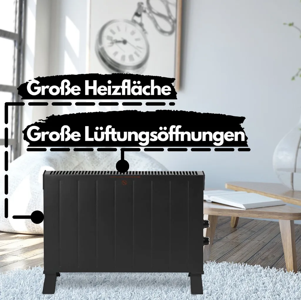 Zilan Design Konvektor Mit 2500 Watt | Überhitzungsschutz | Thermostat | 2 Leistungsstufen | Wandmontage Möglich 5 Zilan Design Konvektor Mit 2500 Watt | Überhitzungsschutz | Thermostat | 2 Leistungsstufen | Wandmontage Möglich – Bild 3