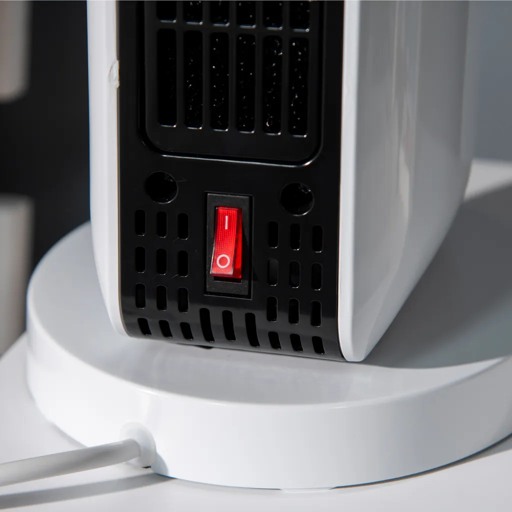 HOMCOM Heizgerät Heizlüfter 2000W Elektroheizer Keramik Heizturm Mit 3 Heizstufen Fernbedienung 8-Stunden-Timer Oszillation Heizer Heizung Kunststoff Weiß Ø18 X 44H Cm 8 HOMCOM Heizgerät Heizlüfter 2000W Elektroheizer Keramik Heizturm Mit 3 Heizstufen Fernbedienung 8-Stunden-Timer Oszillation Heizer Heizung Kunststoff Weiß Ø18 X 44H Cm – Bild 6