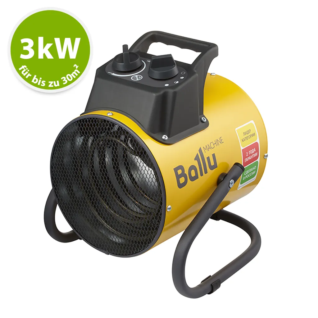 Ballu Elektro-Heizlüfter PE2-3 / 3000Watt Elektroheizer Elektroheizung 3 Ballu Elektro-Heizlüfter PE2-3 / 3000Watt Elektroheizer Elektroheizung