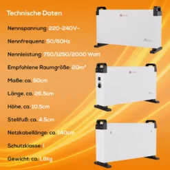 Tronitechnik KH-101 Heizgerät Konvektor Radiator Heizung Stufenlose Thermosteuerung (750W / 1.250W / 2.000W) 27 Tronitechnik KH-101 Heizgerät Konvektor Radiator Heizung Stufenlose Thermosteuerung (750W / 1.250W / 2.000W) -De'Longhi || Rowenta Verkaufsgeschäft 1b1d847df33f1a40835ad3fc0057ad6b