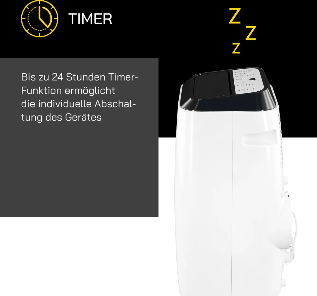 GUTFELS Klimagerät CM 61249 We | Mobiles Klimagerät | 12000 BTU / 3,5 KW Kühlleistung | 1050 W Leistung | Weiß 8 GUTFELS Klimagerät CM 61249 We | Mobiles Klimagerät | 12000 BTU / 3,5 KW Kühlleistung | 1050 W Leistung | Weiß – Bild 6