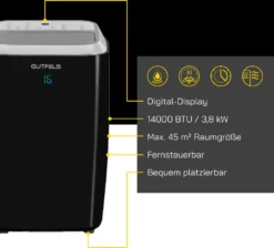 GUTFELS Klimagerät CM 81458 Sw | Mobiles Klimagerät | 4-in-1 Luftkühlung, Trocknung, Ventilation Und Heizen | 14.000 BTU / 4,1 KW Kühlleistung | Schwarz 12 GUTFELS Klimagerät CM 81458 Sw | Mobiles Klimagerät | 4-in-1 Luftkühlung, Trocknung, Ventilation Und Heizen | 14.000 BTU / 4,1 KW Kühlleistung | Schwarz -De'Longhi || Rowenta Verkaufsgeschäft 1f67a54b083395f16bff693e5e14060a