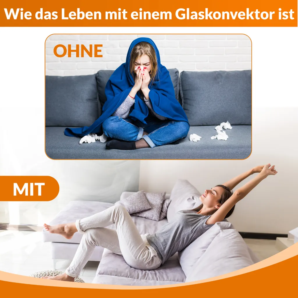 Glaskonvektor Elektroheizung Konvektor-Heizung 24h-Timer LCD-Display Touchscreen Fernbedienung - Mobile Energiesparende Leise Heizung Standgerät Heizkörper Thermostat (Schwarz 2000W) 7 Glaskonvektor Elektroheizung Konvektor-Heizung 24h-Timer LCD-Display Touchscreen Fernbedienung - Mobile Energiesparende Leise Heizung Standgerät Heizkörper Thermostat (Schwarz 2000W) – Bild 5