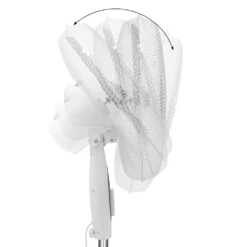 ECD Germany Standventilator 45W, Ø 40cm, Weiß/Grau - Leise, 3 Geschwindigkeitsstufen - Standfuß Höhenverstellbar 102-120 Cm - 90° Oszillazion 30° Neigbar - Ventilator Standlüfter Luftkühler Bödenventilator -De'Longhi || Rowenta Verkaufsgeschäft 20fbb0dd59abe0a596981d80b1727677