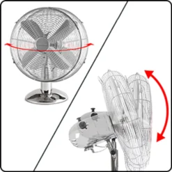 ProfiCare Tisch-Ventilator PC-VL 3062 M, Hochwertiges Metall-Gehäuse, Kleiner Lüfter Mit Verstellbarem Neigungswinkel Und Ruhigem Lauf, Metall-Chrom -De'Longhi || Rowenta Verkaufsgeschäft 22bfdbf716beae6298d94ea446c78a4f