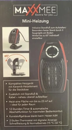 Heizlüfter Steckdosen Elektroheizer Heizgerät Heizung Terassenstrahler MAXXMEE -De'Longhi || Rowenta Verkaufsgeschäft 262729b47d3f7c6208f42b945b0bcd0c