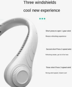 Tragbarer Mini Fan Nackenbügel Klingenloser Hängender Halsventilator Lazy Neck Hanging Cooler USB Wiederaufladbar USB, Weiß -De'Longhi || Rowenta Verkaufsgeschäft 268524717c3dea67ce40475dea417311