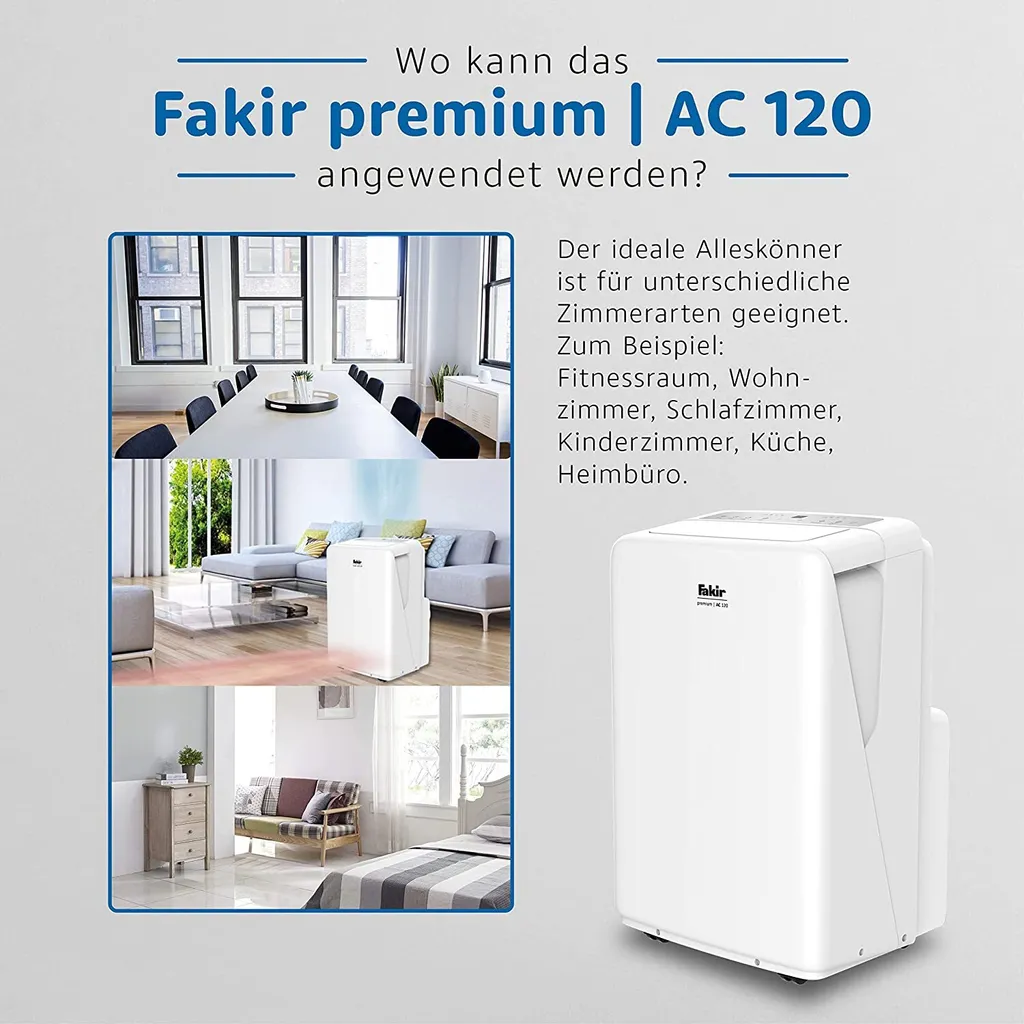 Fakir AC120 Klimagerät, Max. Raumgröße: 100 M³, 12.000 BTU/h 9 Fakir AC120 Klimagerät, Max. Raumgröße: 100 M³, 12.000 BTU/h – Bild 7