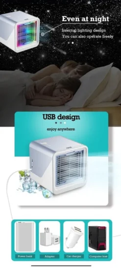Cool Air Mobiles Klimagerät Verdunstungskühler LED Mini Air Cooler Klimaanlage Klimagerät Luftkühler Befeuchter Ventilator 11 Cool Air Mobiles Klimagerät Verdunstungskühler LED Mini Air Cooler Klimaanlage Klimagerät Luftkühler Befeuchter Ventilator -De'Longhi || Rowenta Verkaufsgeschäft 2e8633605a13c20de45d445736ba618d