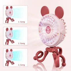 CMYBABEE Tragbare Fan Octopus Ventilator Mit Teleskop Stativ 3-Speed Einstellung Mit Nachtlicht Usb-Lade Geeignet Für Kinderwagen/Camping/Auto Sitz [2022 Neu] -De'Longhi || Rowenta Verkaufsgeschäft 2f761f00fda63183a3f3e828784673a6