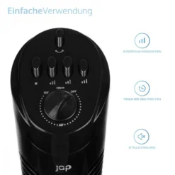 JAP Quebec Oszillierender Leise Turmventilator - 3 Geschwindigkeitsstufen - Drehend - Säulenventilator Mit Timer - Weiß 13 JAP Quebec Oszillierender Leise Turmventilator - 3 Geschwindigkeitsstufen - Drehend - Säulenventilator Mit Timer - Weiß -De'Longhi || Rowenta Verkaufsgeschäft 2f91f391ff4f40ffa61424f250d4e627