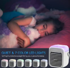 Aigostar Mini Luftkühler Mit Wassertank, Nebel Top Fill Luftbefeuchter 300 Ml Mit 3 Windstufen & 7 Nachtlicht Und Duft-Diffusor, Für Schlafzimmer, Baby, Büro,imFreien -De'Longhi || Rowenta Verkaufsgeschäft 302d0a4df12e52ebfcc398768a55fab0