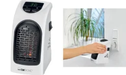 Clatronic HL 3738 Mobiler Steckdosen-Heizlüfter Mit 2 Gebläsestufen, Hochwertiges PTC-Heizelement, LED-Display-und Kontrollleuchte -De'Longhi || Rowenta Verkaufsgeschäft 325229ba6718c2424b9e343931ff76d9