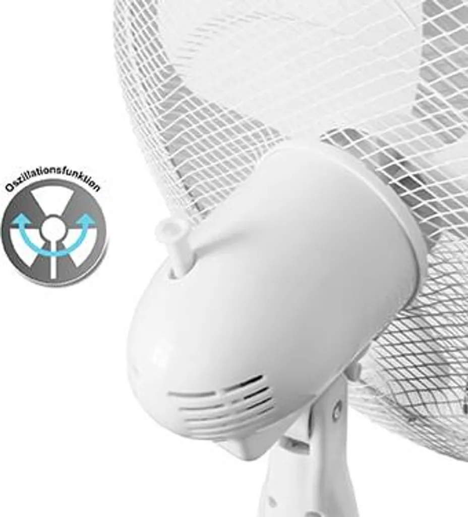 2 Stück Standventilator Ventilator Weiß Höhenverstellbar Oszillierend Doppelpack Kühler Raum-Lüfter Luft-Erfrischer Lüftung Luft-Entfeuchter 5 2 Stück Standventilator Ventilator Weiß Höhenverstellbar Oszillierend Doppelpack Kühler Raum-Lüfter Luft-Erfrischer Lüftung Luft-Entfeuchter – Bild 3