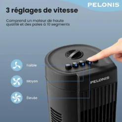 Pelonis Turmventilator, Ventilator Mit 3 Geschwindigkeiten, Ventilator Leise Standventilator Mit 2H Timer & 60° Oszillation, 2-in-1 Lüfter Säulenventilator Nur 52dbA -De'Longhi || Rowenta Verkaufsgeschäft 360bb539873ea5134546346089643611