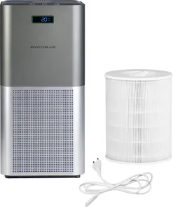 Genius Invictus Air Luftreiniger | Reinigt 400m3/h | Entfernt 99,95% Viren, Staub Und Für Allergiker Durch HEPA-Filter | Einstellbarer Timer | Luftqualitätsanzeige