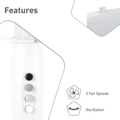 SUNTEC Ventilator Leise | Stand Standventilator CoolBreeze 4000 | Leise 40 Cm Durchmesser, 50 Watt | Fan Windmaschine Weiss | Für Bett, Schlafzimmer, Büro, Wohnung, Terrasse -De'Longhi || Rowenta Verkaufsgeschäft 374bf90088bc6a456421edac38fa1e0f