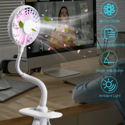 Klippbarer Ventilator Akku Leise USB Klemmbarer Tischventilator Schwenkbar 360° 3 Geschwindigkeiten Wiederaufladbar Schreibtisch Mini Auto Clip-Ventilator Fan -De'Longhi || Rowenta Verkaufsgeschäft 384cb8ccd7454b823805d96437718418
