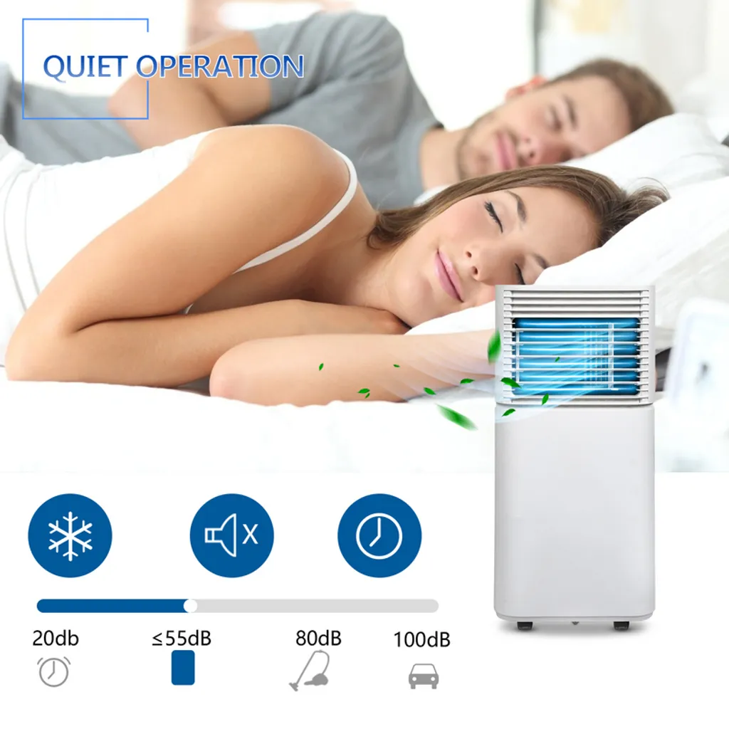 Wolketon Mobiles Klimagerät 7000BTU 4 In 1 Mit Abluftschlauch, Klimaanlage Für Räume Bis 30 M³ Luftentfeuchter Ventilationsfunktion 24h-Timer 4 Wolketon Mobiles Klimagerät 7000BTU 4 In 1 Mit Abluftschlauch, Klimaanlage Für Räume Bis 30 M³ Luftentfeuchter Ventilationsfunktion 24h-Timer – Bild 3
