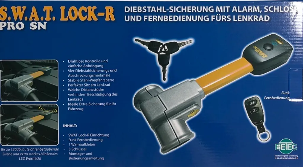 SWAT Lock-R Pro SN Diebstahlsicherung & Lenkradkralle Mit Alarm & Fernbedienung Für Lenkräder 7 SWAT Lock-R Pro SN Diebstahlsicherung & Lenkradkralle Mit Alarm & Fernbedienung Für Lenkräder – Bild 5