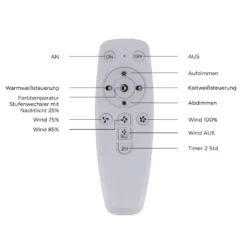 Selltec LED Deckenlampe Ventilator AIR 3 Stufen, Dimmbar, Fernbedienung CCT, Wohnzimmer Wohnzimmer, Schlafzimmer, Kinderzimmer 14646055 -De'Longhi || Rowenta Verkaufsgeschäft 46df40d008a7b69a2df4fe3c8525995e