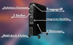 Adler Zilan 9 Rippen Öl Radiator 2.500 Watt | Integrierter Heizlüfter | Elektroheizung | Heizstrahler | 3 Heizstufen | 5 Ölleitungen | Thermostat 12 Adler Zilan 9 Rippen Öl Radiator 2.500 Watt | Integrierter Heizlüfter | Elektroheizung | Heizstrahler | 3 Heizstufen | 5 Ölleitungen | Thermostat -De'Longhi || Rowenta Verkaufsgeschäft 488f75afb9391a9448057c2ecec61ac8