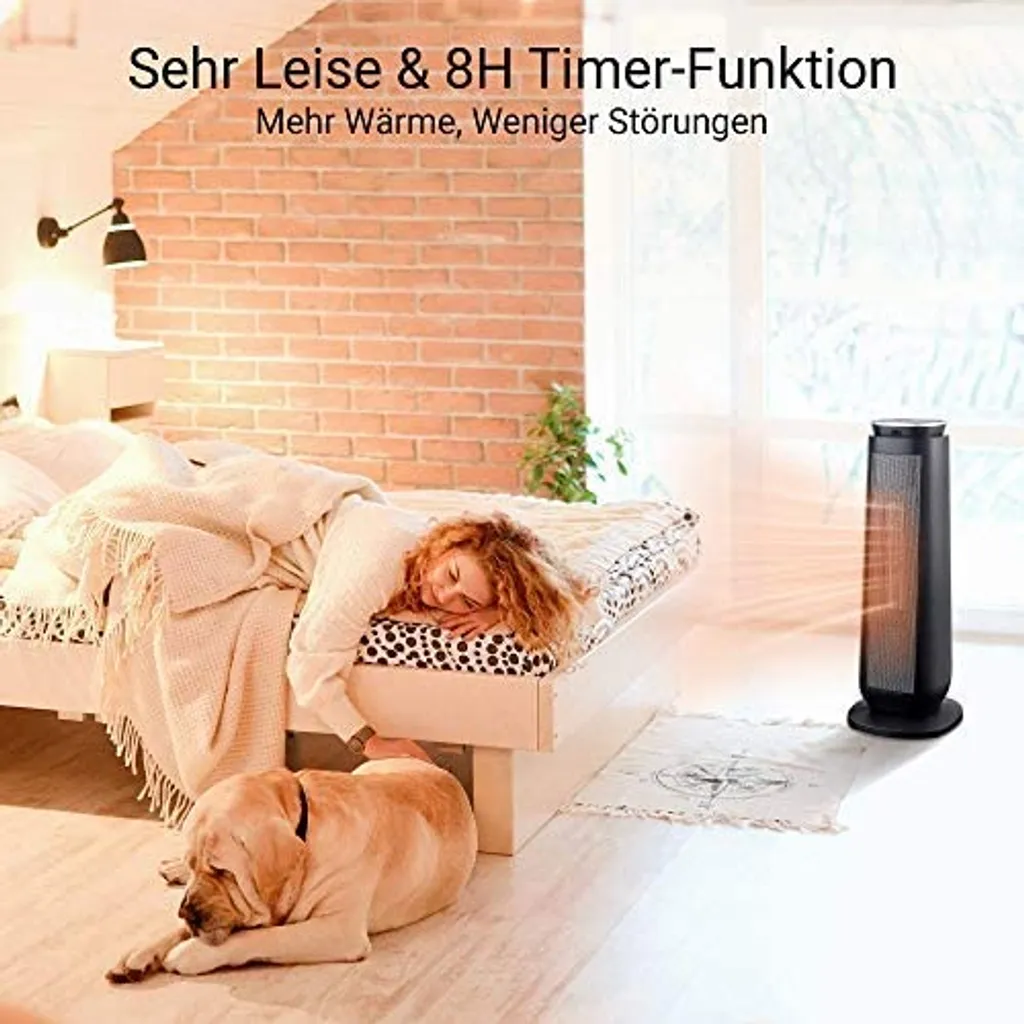 Midea NTH20-18MRA, Elektrischer Raumheizlüfter, Keramik, Indoor, Flur, Tisch, Schwarz, Silber, Tasten 5 Midea NTH20-18MRA, Elektrischer Raumheizlüfter, Keramik, Indoor, Flur, Tisch, Schwarz, Silber, Tasten – Bild 3