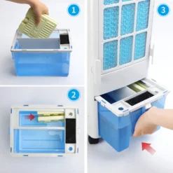 Aigostar Koud - Luftkühler, Mobile Klimaanlage, Leise, Ventilator Mit Fernbedienung, 55W, 5L, 3 Geschwindigkeitsstufen, Klimagerät Ohne Abluftschlauch, Aircooler 3 In 1, Verdunstungskühlung, 7H Timer 12 Aigostar Koud - Luftkühler, Mobile Klimaanlage, Leise, Ventilator Mit Fernbedienung, 55W, 5L, 3 Geschwindigkeitsstufen, Klimagerät Ohne Abluftschlauch, Aircooler 3 In 1, Verdunstungskühlung, 7H Timer -De'Longhi || Rowenta Verkaufsgeschäft 4ac9b1577e1154671192e26c2ca3585c