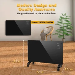 Aigostar Elektroheizung, Elektro Glasheizung, Konvektor-Heizung, LED Touchscreen Einstellbare Temperatur, 2000 W -De'Longhi || Rowenta Verkaufsgeschäft 4bb8f5e7103e54166dd07fe753ee6a50