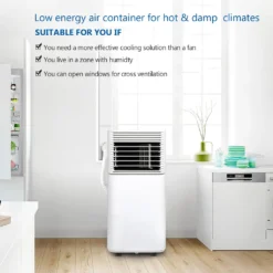 EINFEBEN Mobiles Klimagerät Klimaanlagen 7.000 BTU/h Mit Oekologischem Kuehlmittel,4-in-1 Klimaanlage Eco R290,Aircondition, Ventilator Und Luftentfeuchter Für Raeume Bis 60 M³,Weiss,EEK: A -De'Longhi || Rowenta Verkaufsgeschäft 4eee40e6169e5d155878b6163c0e2e3a