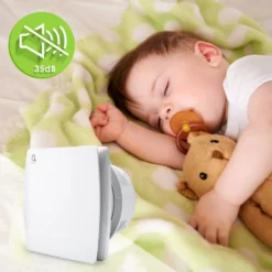 EINFEBEN Badlüfter 150mm Mit Feuchtigkeitssensor Und Einstellbarer Nachlaufzeit, Wandlüfter Mit Rückflussleitblech Und Timing-Funktion, Ventilator Lüfter Für Bad WC Küche Wandventilator Badezimmer 11 EINFEBEN Badlüfter 150mm Mit Feuchtigkeitssensor Und Einstellbarer Nachlaufzeit, Wandlüfter Mit Rückflussleitblech Und Timing-Funktion, Ventilator Lüfter Für Bad WC Küche Wandventilator Badezimmer -De'Longhi || Rowenta Verkaufsgeschäft 4f38e08e5c37edaf11b325d669de23a6