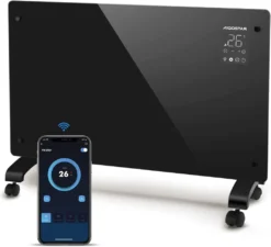 Aigostar Elektroheizung, Elektro Glasheizung, Konvektor-Heizung, LED Touchscreen Einstellbare Temperatur, 2000 W
