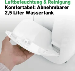 IDEAL (2in1) Luftreiniger Und Luftbefeuchter AP35H Mit HEPA Filter Und Geruchsfilter Für Saubere Und Optimal Befeuchtete Raumluft Bis 45m² Gegen Feinstaub, Pollen, Allergene, Bakterien - Für Zuhause -De'Longhi || Rowenta Verkaufsgeschäft 53a1673922c31b6e665f7bea8f11719b