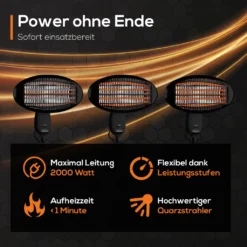 TroniTechnik Quartz-Heizstrahler Mit 3 Stufen, Verstellbarer Teleskopstange Und Kopf 32 TroniTechnik Quartz-Heizstrahler Mit 3 Stufen, Verstellbarer Teleskopstange Und Kopf -De'Longhi || Rowenta Verkaufsgeschäft 546492311d24a554e9983d54d525484a