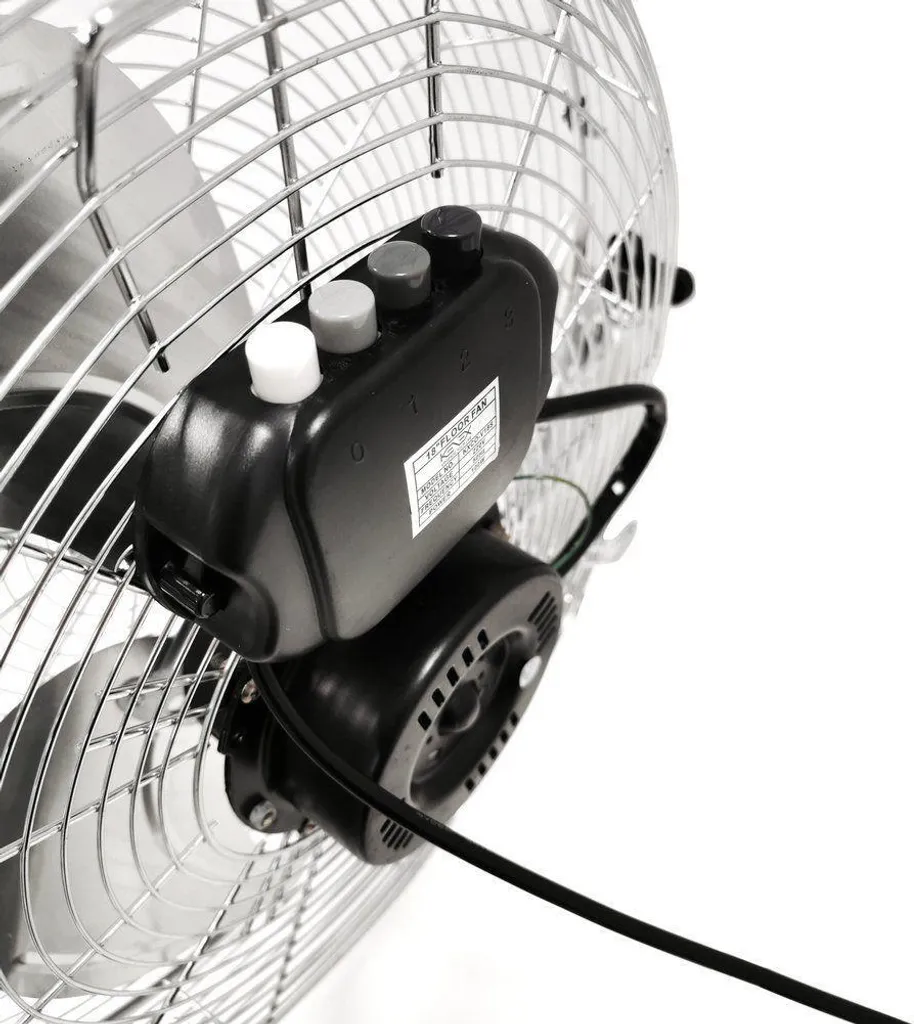 Esperanza Bodenventilator 50 Cm Hochgeschwindigkeits Windmaschine 110 W / 220V Metall Chrome 3 Laufgeschwindigkeiten 5 Esperanza Bodenventilator 50 Cm Hochgeschwindigkeits Windmaschine 110 W / 220V Metall Chrome 3 Laufgeschwindigkeiten – Bild 3