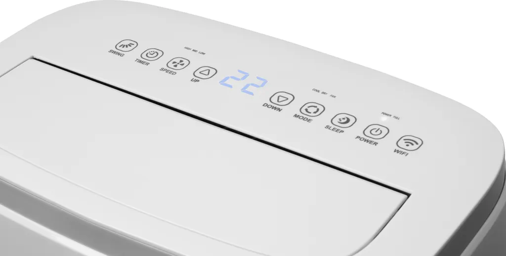 Bestron Mobile Klimaanlage Für Räume Bis 55m², Klimagerät Mit App + Sprachsteuerung Via WiFi, Touch-Bedienfeld Und Fernbedienung, Kühlleistung 4,1 KW Mit Umweltfreundlichen Kühlmittel, 14.000 BTU/h 4 Bestron Mobile Klimaanlage Für Räume Bis 55m², Klimagerät Mit App + Sprachsteuerung Via WiFi, Touch-Bedienfeld Und Fernbedienung, Kühlleistung 4,1 KW Mit Umweltfreundlichen Kühlmittel, 14.000 BTU/h – Bild 2