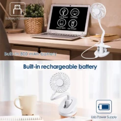 Klippbarer Ventilator Akku Leise USB Klemmbarer Tischventilator Schwenkbar 360° 3 Geschwindigkeiten Wiederaufladbar Schreibtisch Mini Auto Clip-Ventilator Fan -De'Longhi || Rowenta Verkaufsgeschäft 55d6d738f26cd68128f163ef7f5b2937