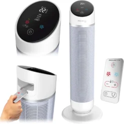 Rowenta HQ8120F0 Silent Comfort 3in1 Turmventilator Mit Smart-Technologie, Staubfilter, Ventilator & Heizung, 24h Startverzögerung, 10 Geschwindigkeitsstufen -De'Longhi || Rowenta Verkaufsgeschäft 57e96ad4576418c69119f24513a88d2a