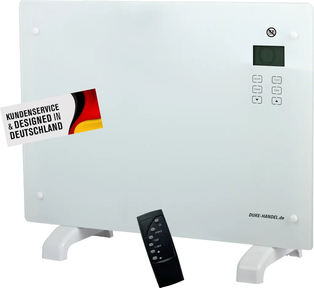 Glaskonvektor / Elektroheizung / Konvektor-Heizung - 24h-Timer - LCD-Display Touchscreen - Fernbedienung - Mobiler, Leiser, Elektrischer & Energiesparender Elektroheizkörper 2000 Watt 3 Glaskonvektor / Elektroheizung / Konvektor-Heizung - 24h-Timer - LCD-Display Touchscreen - Fernbedienung - Mobiler, Leiser, Elektrischer & Energiesparender Elektroheizkörper 2000 Watt