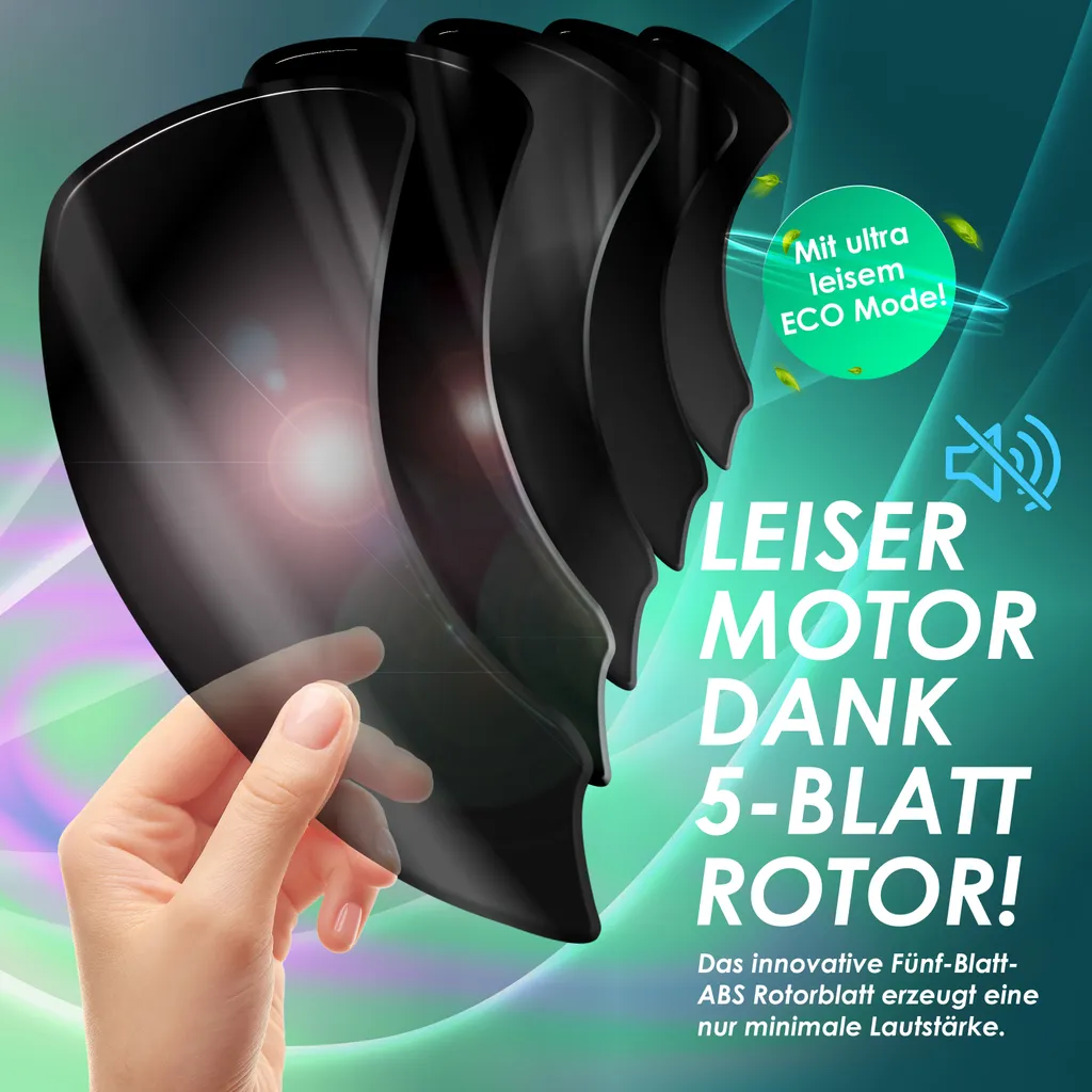 KESSER® 3in1 Standventilator Tischventilator Wandventilator Mit App Wifi , Fernbedienung | Timer | Leise Oszillation 80 Grad | Ventilator | 4 Geschwindigkeiten Inkl. Wandhalterung , Farbe:Schwarz 9 KESSER® 3in1 Standventilator Tischventilator Wandventilator Mit App Wifi , Fernbedienung | Timer | Leise Oszillation 80 Grad | Ventilator | 4 Geschwindigkeiten Inkl. Wandhalterung , Farbe:Schwarz – Bild 7