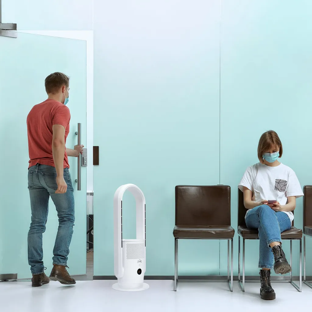 Djive ARC Heater 3in1 Rotorloser Heizlüfter, Ventilator & Luftreiniger, HEPA 14 Filter & UVC Gegen 99,995% Der Viren, Staub & Pollen, App Steuerung, Alexa, Google Home, Mit Heizfunktion, Schlafzimmer, Clean White 9 Djive ARC Heater 3in1 Rotorloser Heizlüfter, Ventilator & Luftreiniger, HEPA 14 Filter & UVC Gegen 99,995% Der Viren, Staub & Pollen, App Steuerung, Alexa, Google Home, Mit Heizfunktion, Schlafzimmer, Clean White – Bild 7