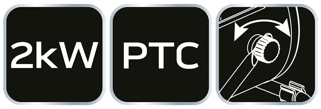 NEO TOOLS Keramischer Elektroheizer PTC, 2kW, Mit Thermostat Und Leistungsschalter, Mit Gebläse, Geräuscharm, Niedriger Energieverbrauch, Einstellbarer Winkel, Luftstrom 197 M3/h 6 NEO TOOLS Keramischer Elektroheizer PTC, 2kW, Mit Thermostat Und Leistungsschalter, Mit Gebläse, Geräuscharm, Niedriger Energieverbrauch, Einstellbarer Winkel, Luftstrom 197 M3/h – Bild 4